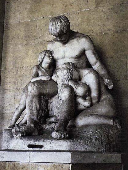Cain and his Children Accursed of God, unknow artist